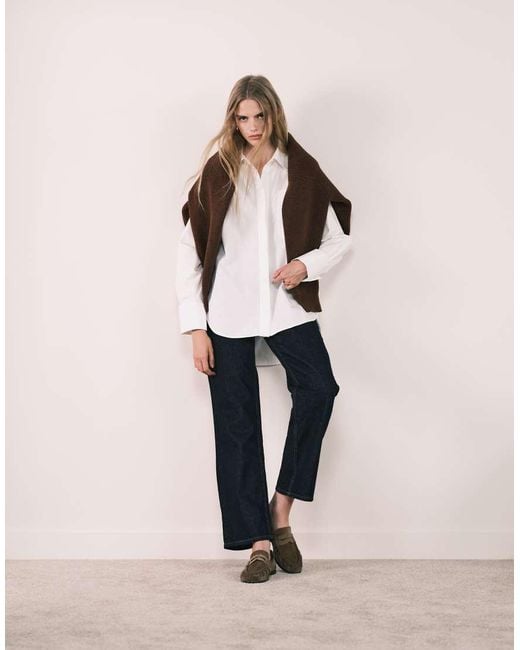 Camicia Oversize Bianca di ASOS in Natural