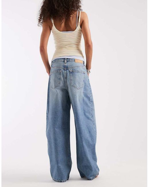 ASOS Blue baggy Horseshoe Jeans