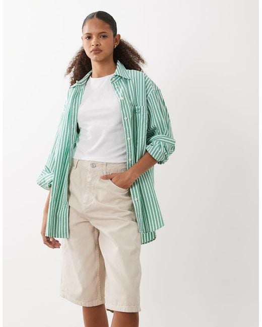 ASOS Natural baggy Bermuda Shorts