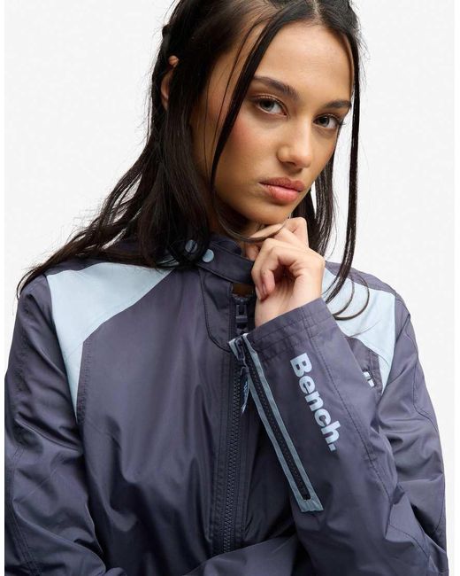 Bench x Superdry & Co Blue Racer Shell Double Zip Jacket
