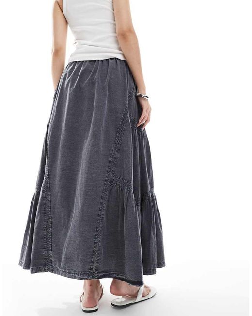 ASOS Blue Volume Midi Skirt