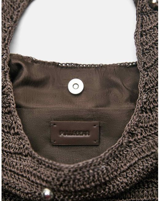 Pull&Bear Black – verzierte schultertasche
