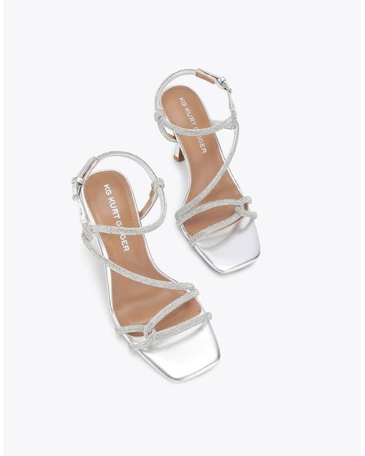 KG by Kurt Geiger White Audrey High Heeled Sandals