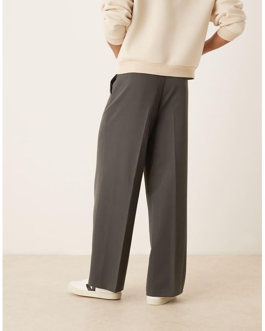 ASOS Black Smart Loose Leg Trousers for men