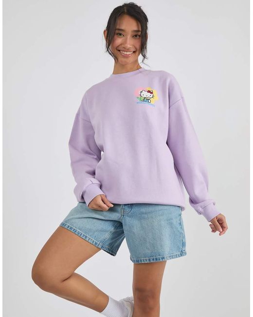 Custard White Hello Kitty Flower Sweatshirt