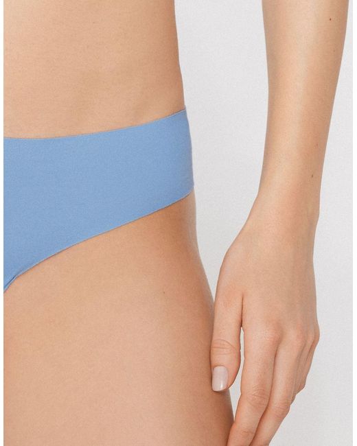 Tezenis Blue Seamless Cotton Knickers