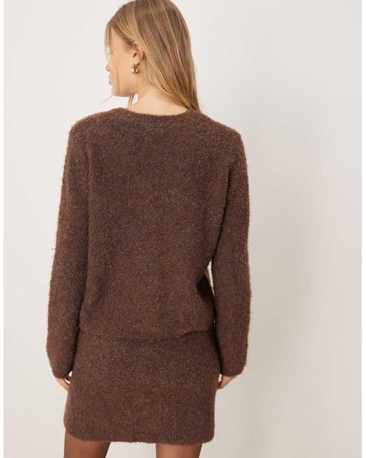 Y.A.S Brown Boucle Cardigan Co-ord With Ornate Buttons