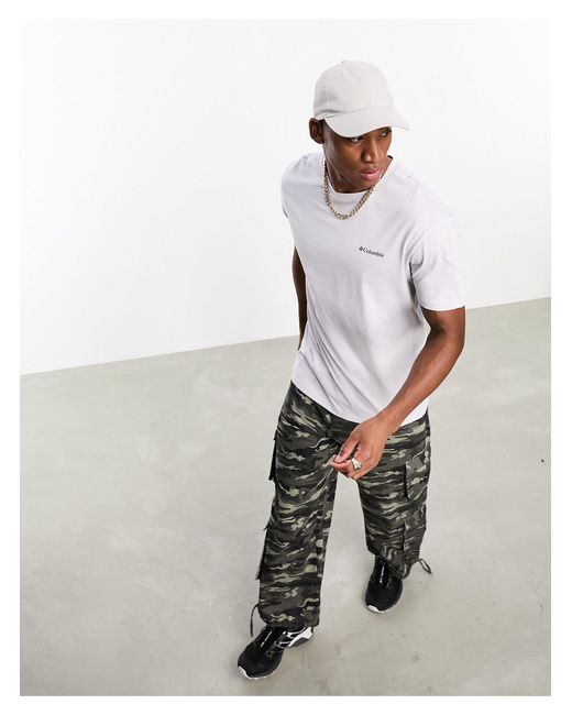 Camiseta con estampado en la espalda talbert ridge exclusiva en asos Columbia de hombre de color White