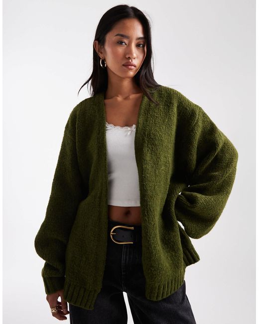 ASOS Green Chunky Oversized Edge To Edge Cardigan