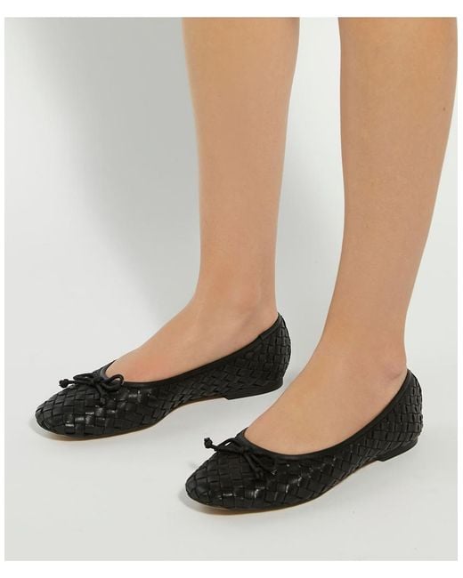 Dune Black Wide Fit Wf Heat Ballet Pumps