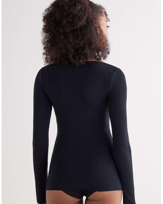 Intimissimi Blue Boat-Neck Ultralight Cotton Top