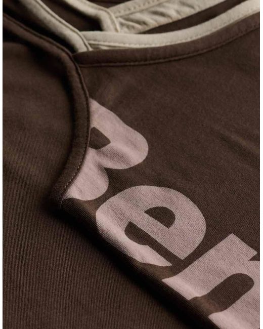 Bench x Superdry & Co Brown Fitted Cami Layer Vest