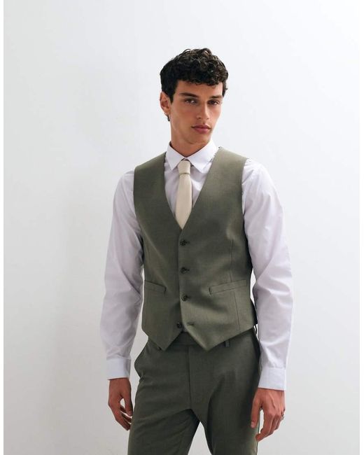 ASOS Gray Skinny Suit Waistcoat for men
