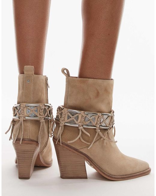 Bronx Brown – new-kole – cowboy-stiefeletten aus wildleder