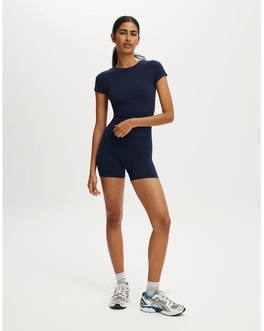 Cotton On Blue Ultra Soft Fitted Tshirt