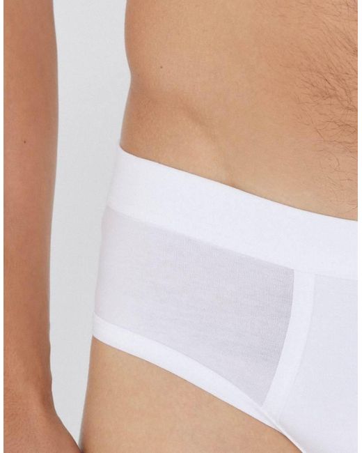 Tezenis White Extrafine Lightweight Cotton Briefs for men