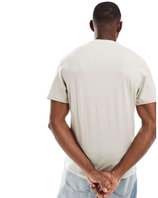 Only & Sons White Slim Fit T-shirt for men