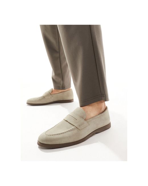 Mocasines color topo con ribete Walk London de hombre de color Natural