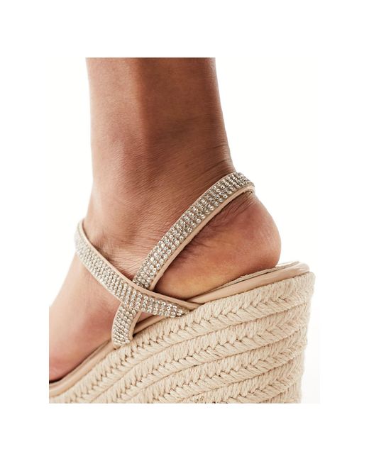 Glamorous Natural Espadilles Wedge Heeled Sandals