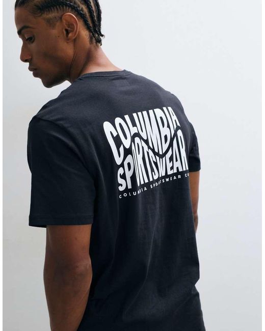 Columbia Black Csc Outdoor Wavy Peaks Graphic T-Shirt for men