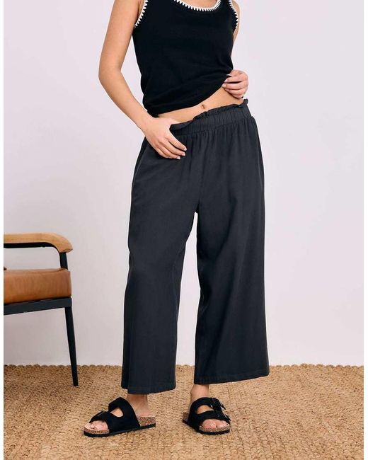 PixieGirl Blue Petite Acid Wash Cropped Trousers