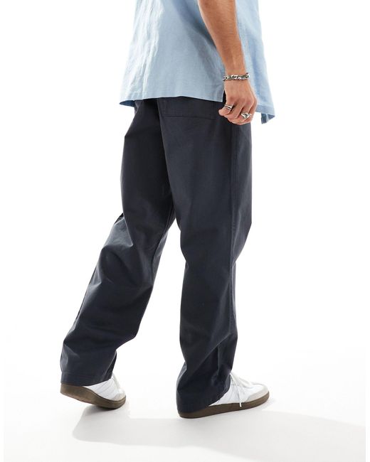 ASOS Blue Relaxed Fit Pull On Trouser for men