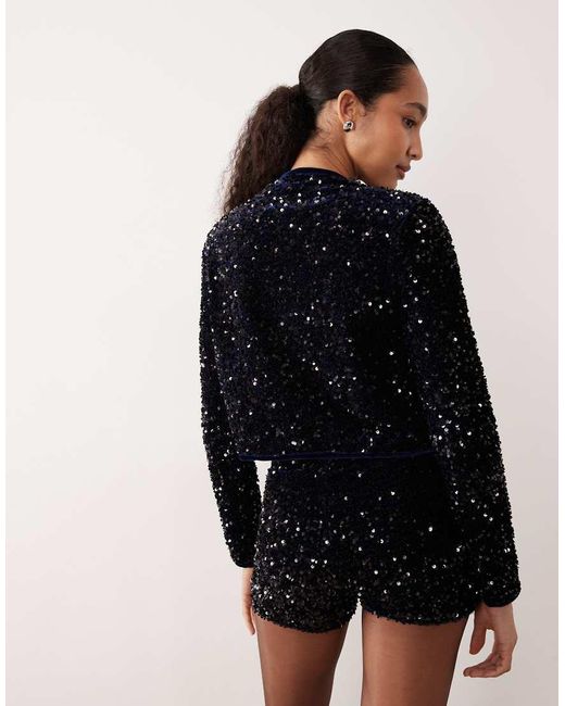 Mango Black Sequin Micro Short Co-ord