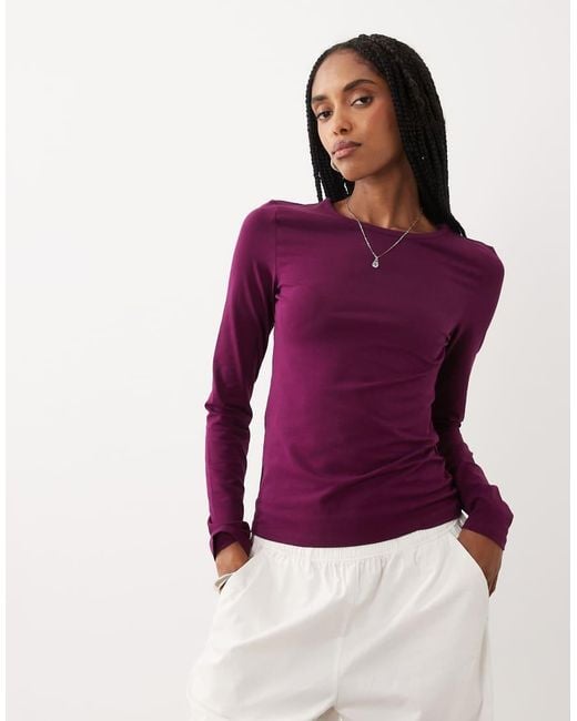 Cotton On Pink Longline Crew Long Sleeve