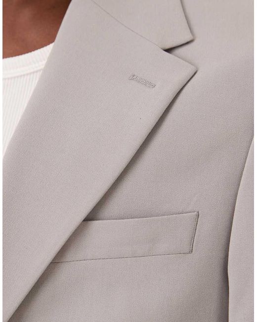 ASOS Natural Four Way Stretch Skinny Fit Suit Jacket for men