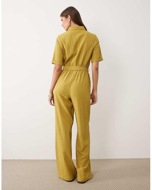 Wednesday's Girl Metallic Short Sleeve Jumpsuit