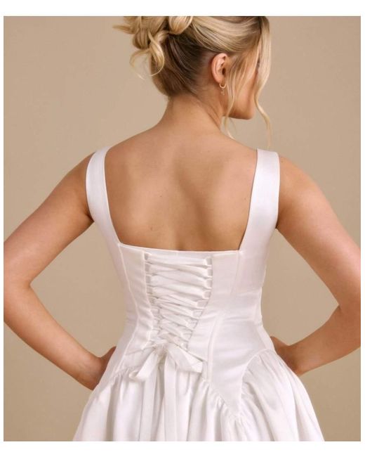 Six Stories Natural Scoop Neck Skater Mini Dress