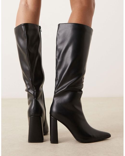 Glamorous Natural Pointed Knee Boots