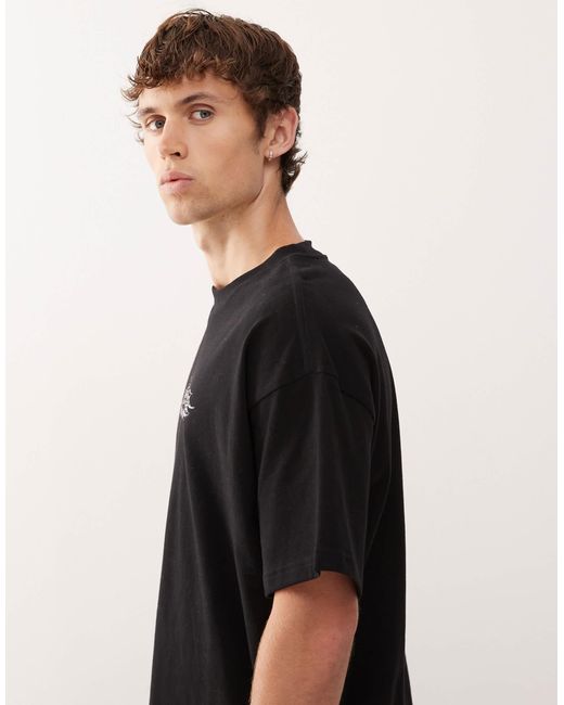 Great - t-shirt coupe carrée à imprimé tête Weekday pour homme en coloris Black