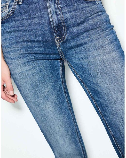 Stradivarius Blue D07 High-waist Jeans
