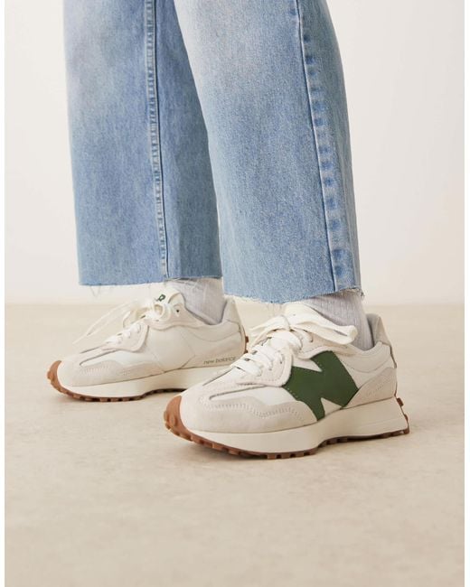New Balance Blue 327 Gum Sole Trainers