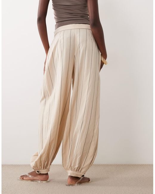 Mango Natural Linen Mix Cuffed Trouser