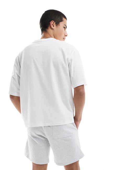 Only & Sons White Sweat Short for men