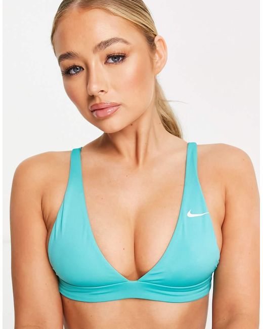 Nike Blue Nike Bralette Bikini Top
