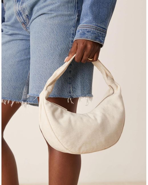 Calvin Klein Blue Scoop Nylon Shoulder Bag