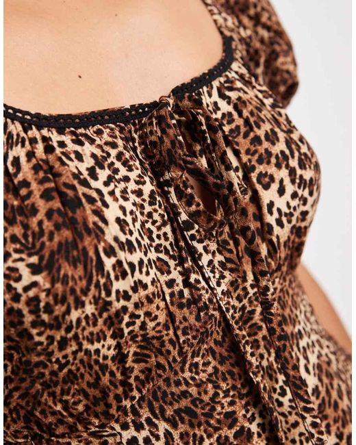 Miss Selfridge Brown Spun Midaxi Dress