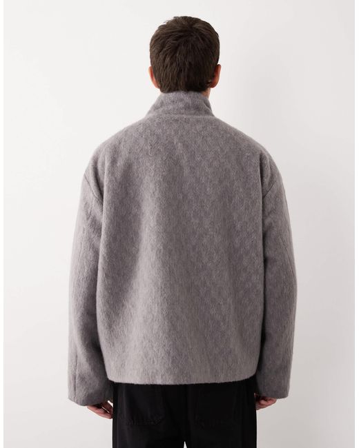 Veste oversize en laine mélangée ASOS COLLECTIVE pour homme en coloris Gray