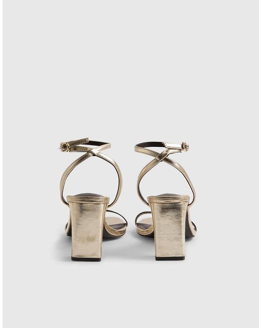 River Island Metallic Wide Fit Open Toe Heeled Sandals
