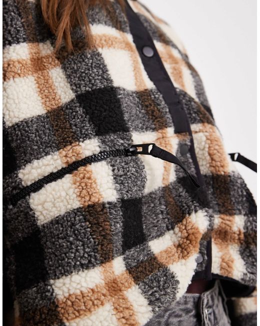 ONLY Natural Collar Details Borg Jacket