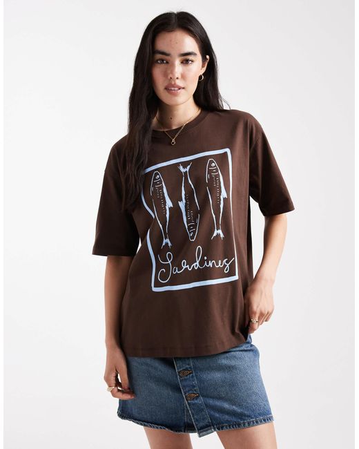 Threadbare Black – kurzärmliges t-shirt aus baumwolle
