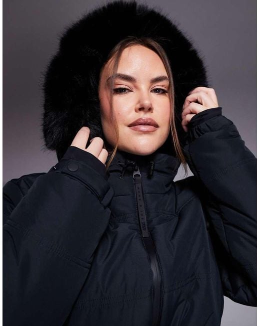 ASOS 4505 Ski & Snow Blue Asos 4505 Curve Ski Icon Water Repellent Insulated Belted Ski Jacket