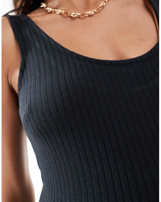 Mama.licious Blue Mamalicious Maternity Ribbed Jersey Tank Top