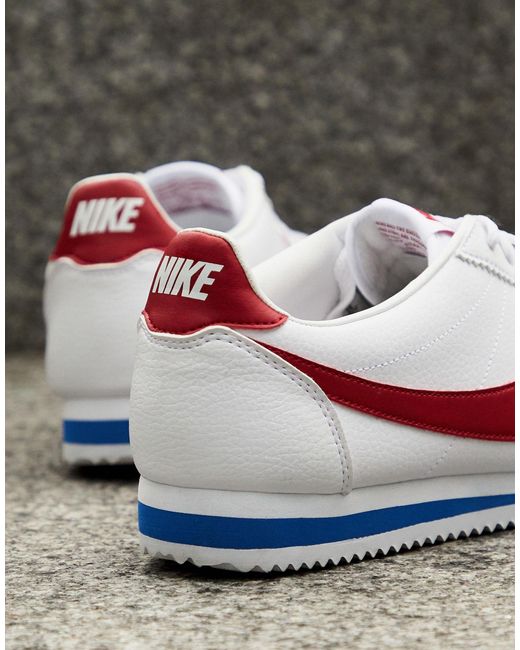 nike leather white cortez sneakers