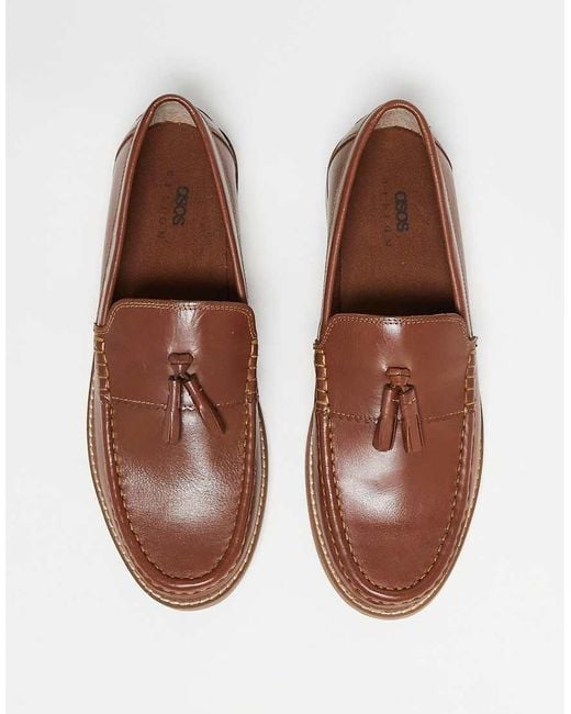 ASOS Blue Tassel Loafers for men