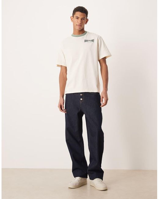 House Of Sunny White Community Oversized Short Sleeve Tee for men
