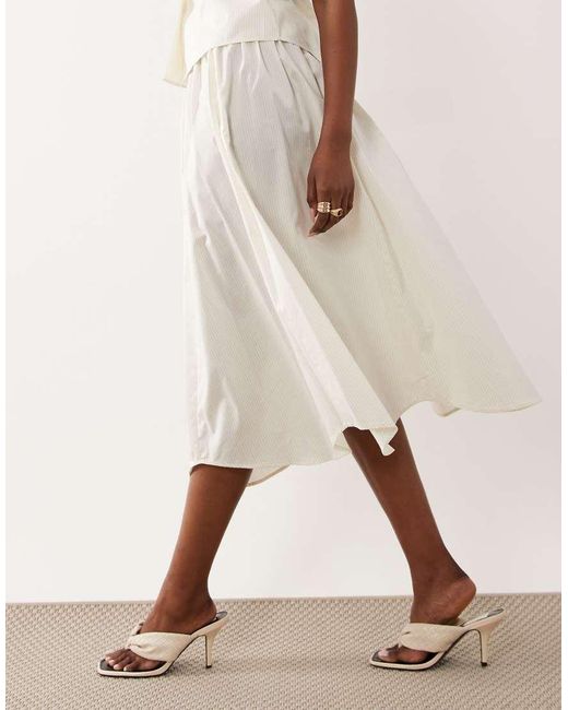 Mango Natural Corfu Cotton Mix Asymmetric Hem Maxi Skirt Co-ord